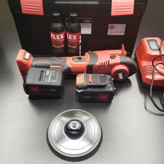Фото FLEX PE 150 18.0-EC аккумуляторная роторная полировальная машинка