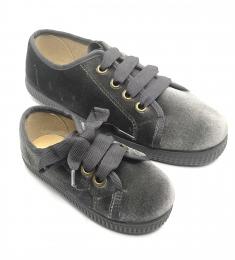 Blucher terciopelo gris BATILAS