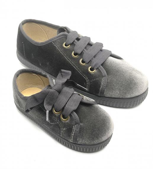 Foto Blucher terciopelo gris  BATILAS